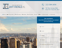 Tablet Screenshot of jeffhenlelaw.com